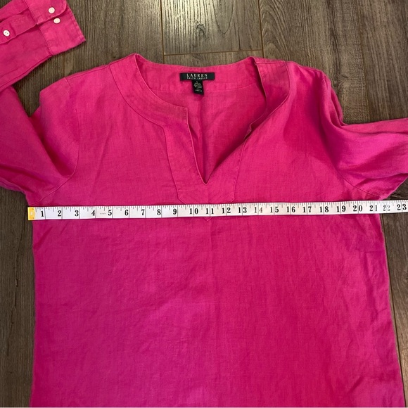 Lauren Ralph Lauren Linen blouse fushia pink - Picture 14 of 14